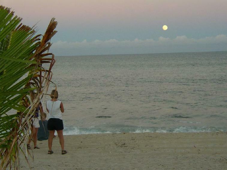 The Full Moon Rising Over The Ocean At San Jose del Cabo