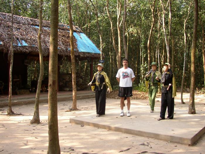 Craig And Viet Cong Mannequins (Cu Chi Tunnels)