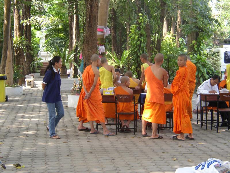 Young Monks At A Temple (Chiangmai)