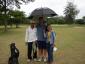 Bong (Caddie), Craig, and Glenda (Umbrella Girl)