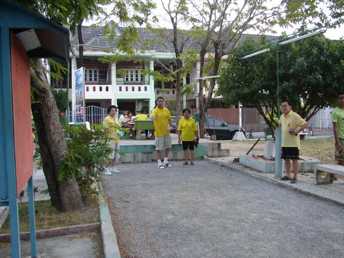 Craig Playing Bocci Ball For The First Time, Bangkok