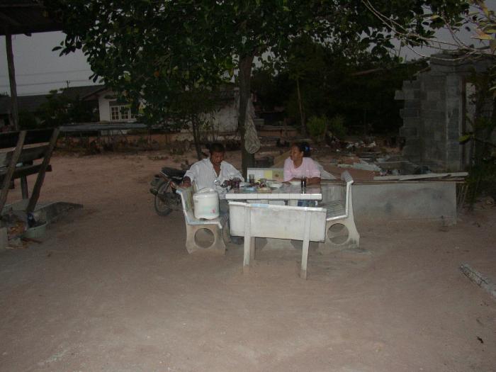 My Friends' Family's Dining Table In Pattaya