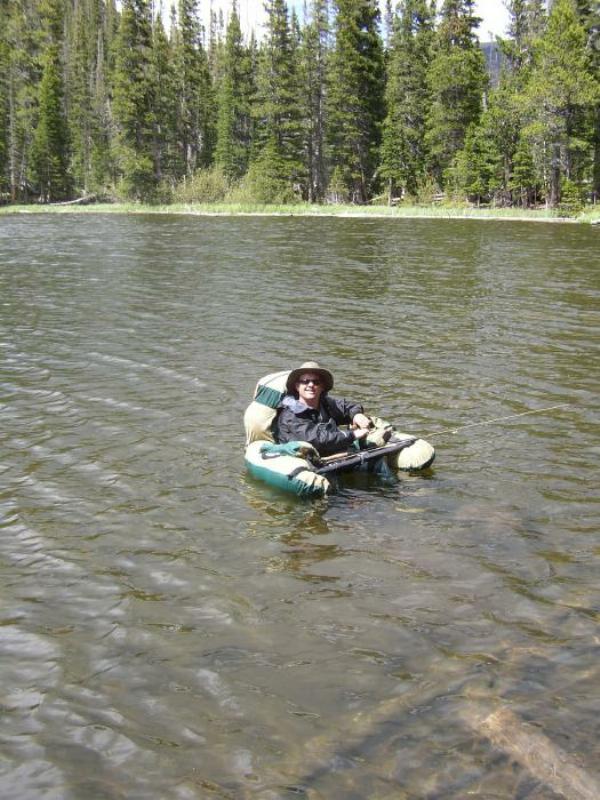 My Friend Launching His Belly Boat