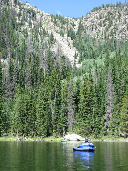 My Brother and our Friend in Sync with the Rock Slide Area