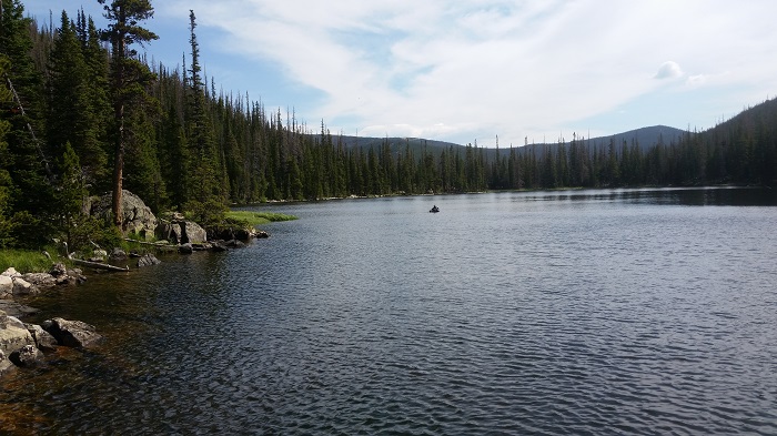 A Lone Fishermen Enjoying Peacefulness