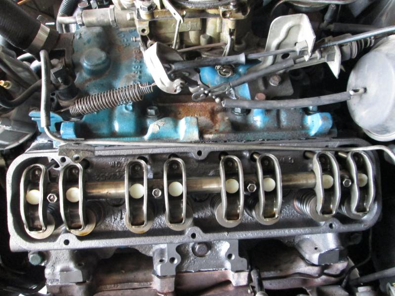 Engine Left Rocker Arms, Carburetor Linkages