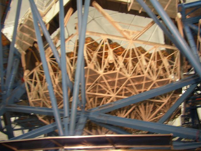 Looking At The Actuators On The Bottom Of Keck II's Mirror