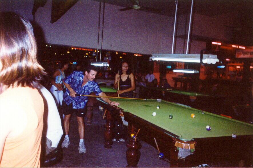 Craig and Pa Playing Billiards (Pattaya)